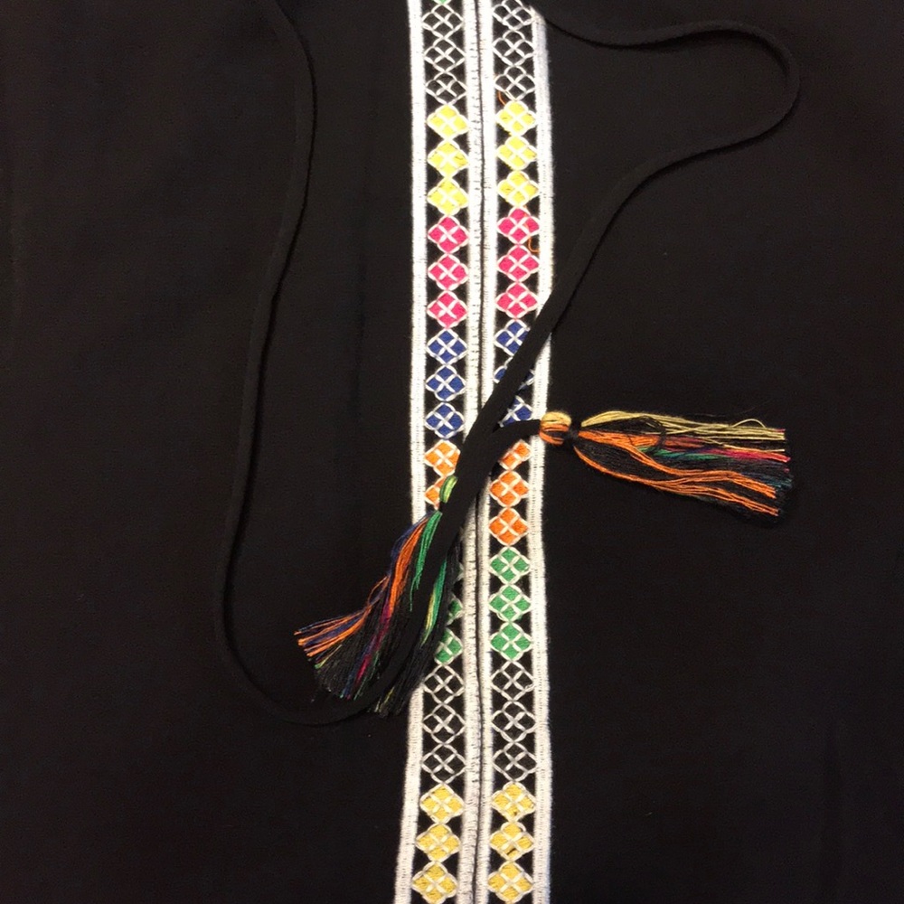 SOLD Joan  Vass New York Embroidered  Mini Dress - Picture 3 of 5